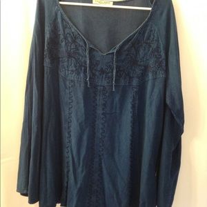 Cute hippie top! EUC  1X Plus Size